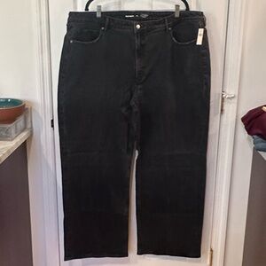 NWT Trendy High Waist Wide Leg Black Jeans